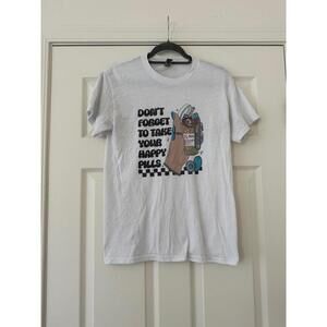 Gildan Happy Pills Graphic T-shirt small